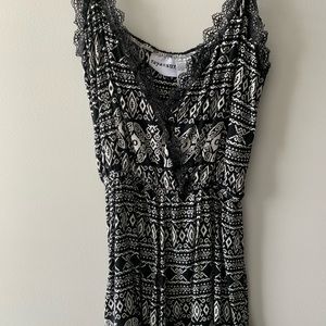 Black and white romper